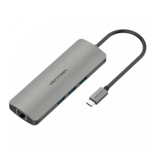 vention 9 in 1 multi function type c docking station 0.1m gray metal type cgnha.jpg