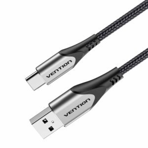 vention cotton braided usb 2.0 a male to c male 3a cable 1m gray aluminum alloy type codhf.jpg