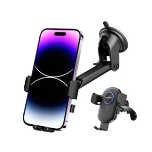 vention one touch clamping car phone mount with suction cup black square type kcvbo.jpg