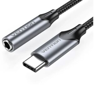 vention usb c male to 3.5mm earphone jack with dac adapter 0.1m gray aluminum alloy type bgmha.jpg